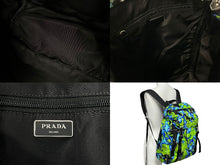 画像をギャラリービューアに読み込む, PRADA プラダ リュック バックパック デジタルカモ柄 デジカモ マルチナイロンカラー シルバー金具 2VZ135 美品 中古 60264 