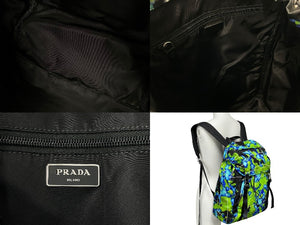 PRADA プラダ リュック バックパック デジタルカモ柄 デジカモ マルチナイロンカラー シルバー金具 2VZ135 美品 中古 60264 