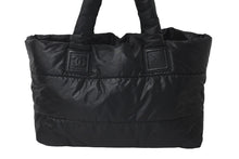 Load image into Gallery viewer, CHANEL シャネル トートバッグ コココクーン A47107 13番台 2009年 ナイロン ラムスキン ブラック シルバー金具 美品 中古 60265