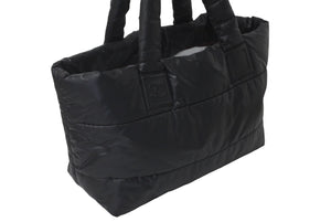 CHANEL シャネル トートバッグ コココクーン A47107 13番台 2009年 ナイロン ラムスキン ブラック シルバー金具 美品 中古 60265