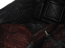 Load image into Gallery viewer, CHANEL シャネル トートバッグ コココクーン A47107 13番台 2009年 ナイロン ラムスキン ブラック シルバー金具 美品 中古 60265