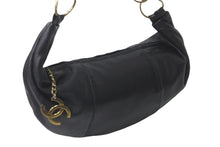 Load image into Gallery viewer, CHANEL シャネル ハンドバッグ ワンショルダー ココマーク 7番台 チェーン ブラック レザー ゴールド金具 美品 中古 60273