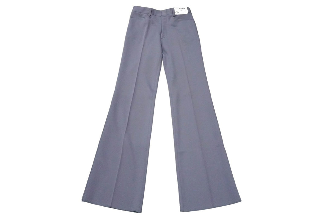 新品末使用 TROY BROS トロイ ブロス スラックス パンツ TS6417 ポリエステル グレー サイズ76 中古 60302