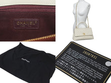 Load image into Gallery viewer, 新品同様 CHANEL シャネル ココハンドル Vステッチトップハンドル 28cm アイボリー A92991 キャビアスキン 中古 60308