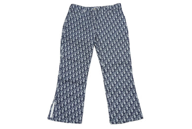 Christian Dior クリスチャンディオール デニムパンツ トロッター 総柄 ロゴ サイズ34 ブルー ネイビー 美品 中古 60312