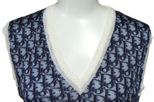 Load image into Gallery viewer, Christian Dior クリスチャンディオール トロッター柄 ベスト ネイビー レーヨン 2P13055000 サイズ38 美品 中古 60315