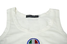 Load image into Gallery viewer, DOLCE&amp;GABBANA ドルチェアンドガッバーナ タンクトップ ノースリーブ サイズ40 ホワイト イタリアロゴ TJ3E 美品 中古 60327
