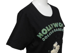 DOLCE&GABBANA ドルチェアンドガッバーナ 半袖Ｔシャツ ミッキー スパンコール ブラック 美品 中古 60329