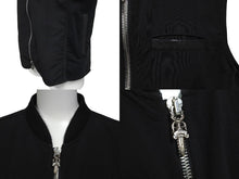 Load image into Gallery viewer, 極美品 CHROME HEARTS クロムハーツ ベスト PAPA クロスパッチ コットン ナイロン ブラック シルバー サイズS 中古 60334