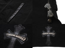 Load image into Gallery viewer, 極美品 CHROME HEARTS クロムハーツ ベスト PAPA クロスパッチ コットン ナイロン ブラック シルバー サイズS 中古 60334