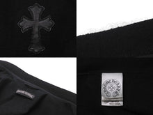Load image into Gallery viewer, 極美品 CHROME HEARTS クロムハーツ ベスト PAPA クロスパッチ コットン ナイロン ブラック シルバー サイズS 中古 60334