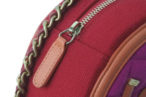 CHANEL シャネル チェーン ショルダーバッグ CCフィリグリー AP0365 28番台 コットンキャンバス ゴールド金具 美品 中古 60337