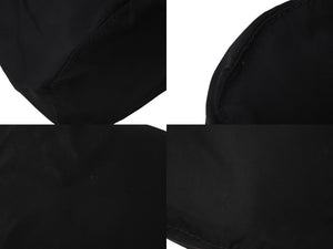 PRADA プラダ 巾着ポーチ トライアングルロゴ ナイロン シルバー ブラック金具 バッグ入れ MV369 良品 中古 60354 