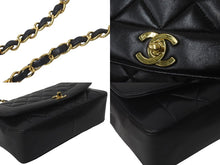 Load image into Gallery viewer, CHANEL シャネル ショルダーバッグ マトラッセ ダイアナ 25 シングルフラップ シングルチェーン ブラック 美品 中古 60359