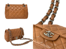 Load image into Gallery viewer, CHANEL シャネル チェーンショルダーバッグ ミニマトラッセ キャビアスキン 15番台 ブラウン シルバー金具 美品 中古 60360
