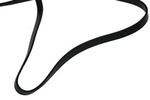 Load image into Gallery viewer, BVLGARI ブルガリ フラット ショルダーポーチ デニムプリント カーフレザー ブラック ブルー 21&#39;528 シルバー金具 美品 中古 60369