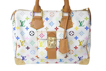 Load image into Gallery viewer, LOUIS VUITTON ルイ ヴィトン ハンドバッグ スピーディ30 村上隆 M92643 PVC レザー ホワイト マルチカラー 美品 中古 60379