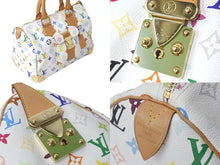 Load image into Gallery viewer, LOUIS VUITTON ルイ ヴィトン ハンドバッグ スピーディ30 村上隆 M92643 PVC レザー ホワイト マルチカラー 美品 中古 60379