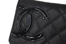 Load image into Gallery viewer, 極美品 CHANEL シャネル カンボンライン A46646 チェーンウォレット ショルダー 黒 黒 ブラック シルバー金具 中古 60386