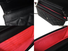 Load image into Gallery viewer, 極美品 CHANEL シャネル カンボンライン A46646 チェーンウォレット ショルダー 黒 黒 ブラック シルバー金具 中古 60386
