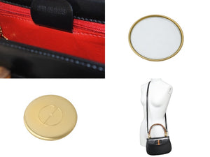 GUCCI グッチ バンブーミニ 2WAYバッグ ハンドバッグ ショルダーバッグ 000 46 0188 カーフレザー ブラック 美品 中古 60387 