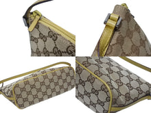 Load image into Gallery viewer, GUCCI グッチ ワンショルダーバッグ ハンドバッグ 07198 2123 GGキャンバス レザー ベージュ イエロー シルバー金具 美品 中古 4b006039