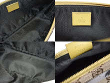 Load image into Gallery viewer, GUCCI グッチ ワンショルダーバッグ ハンドバッグ 07198 2123 GGキャンバス レザー ベージュ イエロー シルバー金具 美品 中古 4b006039