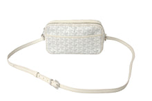 Load image into Gallery viewer, 極美品 GOYARD ゴヤール カップヴェール ショルダーバッグ ヘリンボーン柄 ホワイト 白 シルバー金具 中古 60392