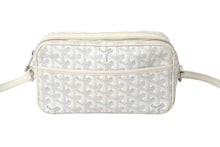 Load image into Gallery viewer, 極美品 GOYARD ゴヤール カップヴェール ショルダーバッグ ヘリンボーン柄 ホワイト 白 シルバー金具 中古 60392