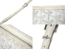 Load image into Gallery viewer, 極美品 GOYARD ゴヤール カップヴェール ショルダーバッグ ヘリンボーン柄 ホワイト 白 シルバー金具 中古 60392