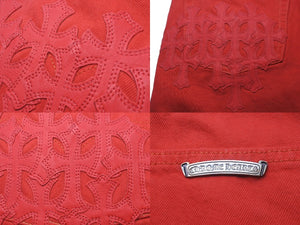 未使用 CHROME HEARTS クロムハーツ リーバイス レッド デニムパンツ クロスパッチ メンズ 36 中古 60396