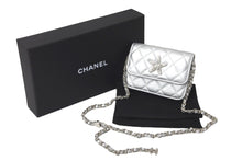 Load image into Gallery viewer, 新品未使用 CHANEL シャネル ショルダーバッグ ココマーク スター シルバー ラインストーン イヤーズ ギフト シルバー金具 中古 60398