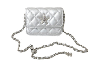 新品未使用 CHANEL シャネル ショルダーバッグ ココマーク スター シルバー ラインストーン イヤーズ ギフト シルバー金具 中古 60398