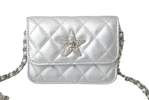 新品未使用 CHANEL シャネル ショルダーバッグ ココマーク スター シルバー ラインストーン イヤーズ ギフト シルバー金具 中古 60398