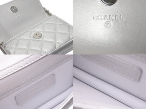 新品未使用 CHANEL シャネル ショルダーバッグ ココマーク スター シルバー ラインストーン イヤーズ ギフト シルバー金具 中古 60398