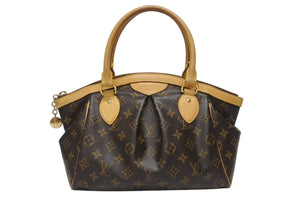 LOUIS VUITTON ルイヴィトン ティヴォリPM ハンドバッグ M40143 モノグラム PVC レザー ブラウン ゴールド金具 美品 中古 4b006040
