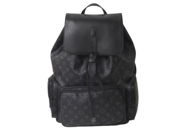 LOUIS VUITTON ルイヴィトン トリオ バックパック モノグラム エクリプス カーフ リュック ブラック 現行 M45538 美品 中古 60407