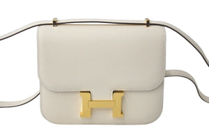 新品未使用 HERMES エルメス ショルダーバッグ ミニ コンスタンス3 ナタ ゴールド金具 エプソン U刻印 中古 60438