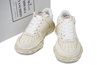 新品未使用 Maison MIHARA YASUHIRO メゾン ミハラヤスヒロ スニーカー ウェイン クラッキングレザー サイズ37 A12FW715 中古 60464