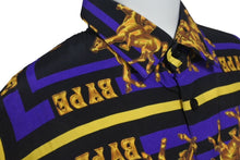 画像をギャラリービューアに読み込む, 極美品 A BATHING APE アベイシングエイプ 長袖シャツ ダブルエイプヘッドサイズS 総柄レーヨン 001SHH301008X 中古 60475 