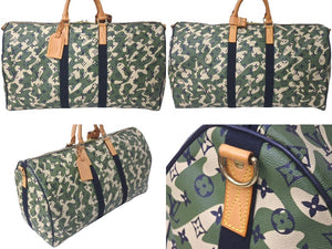 LOUIS VUITTON ルイヴィトン ×村上隆 キーポルバンドリエール55 モノグラムモフラージュ M95774 ゴールド金具 美品 中古 60478