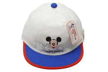 Load image into Gallery viewer, Disney ディズニー ミッキー キャップ クロスキャップ コットン ホワイト レッド ブルー サイズ54 美品 中古 60520