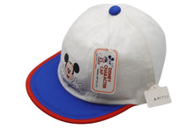Load image into Gallery viewer, Disney ディズニー ミッキー キャップ クロスキャップ コットン ホワイト レッド ブルー サイズ54 美品 中古 60520
