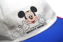 Load image into Gallery viewer, Disney ディズニー ミッキー キャップ クロスキャップ コットン ホワイト レッド ブルー サイズ54 美品 中古 60520