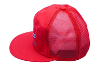 Load image into Gallery viewer, marine ENJOY SUMMER SPORT メッシュ キャップ レッド 帽子 刺繍 赤 小物 ナイロン サイズ54 美品 中古 60523