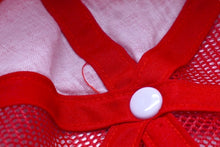 Load image into Gallery viewer, marine ENJOY SUMMER SPORT メッシュ キャップ レッド 帽子 刺繍 赤 小物 ナイロン サイズ56 美品 中古 60525