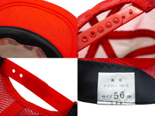 Load image into Gallery viewer, U.S.A WELCOME WESTEM CARNIVAL メッシュ キャップ レッド 帽子 刺繍 ホワイト ナイロン 56CM 美品 中古 60526