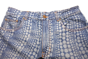 新品同様品 LOUIS VUITTON ルイヴィトン デニムパンツ 草間彌生 インフィニティドット 1AB6OE ブルー サイズ29 中古 60531