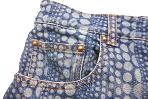 新品同様品 LOUIS VUITTON ルイヴィトン デニムパンツ 草間彌生 インフィニティドット 1AB6OE ブルー サイズ29 中古 60531