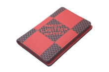 Load image into Gallery viewer, 新品同様 LOUIS VUITTON ルイヴィトン ダミエ オーガナイザードゥポッシュ N40614 キャンバス カードケース ルージュ 中古 60546